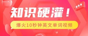 知识硬灌，1分钟教会你，利用AI制作爆火10秒钟记一个英文单词视频-网创星球