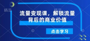 流量变现课，解锁流量背后的商业价值-网创星球